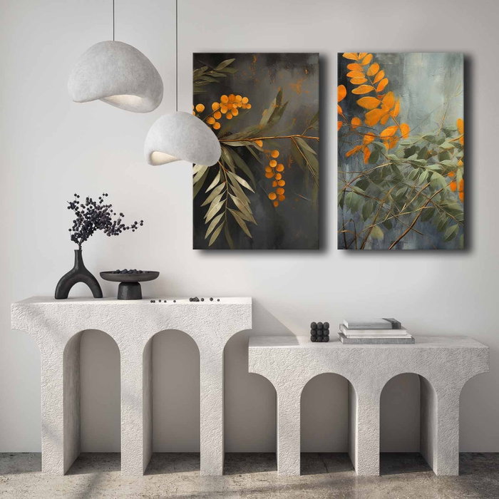 Wallity Conjunto de 3 Lienzos Decorativos Multicolor